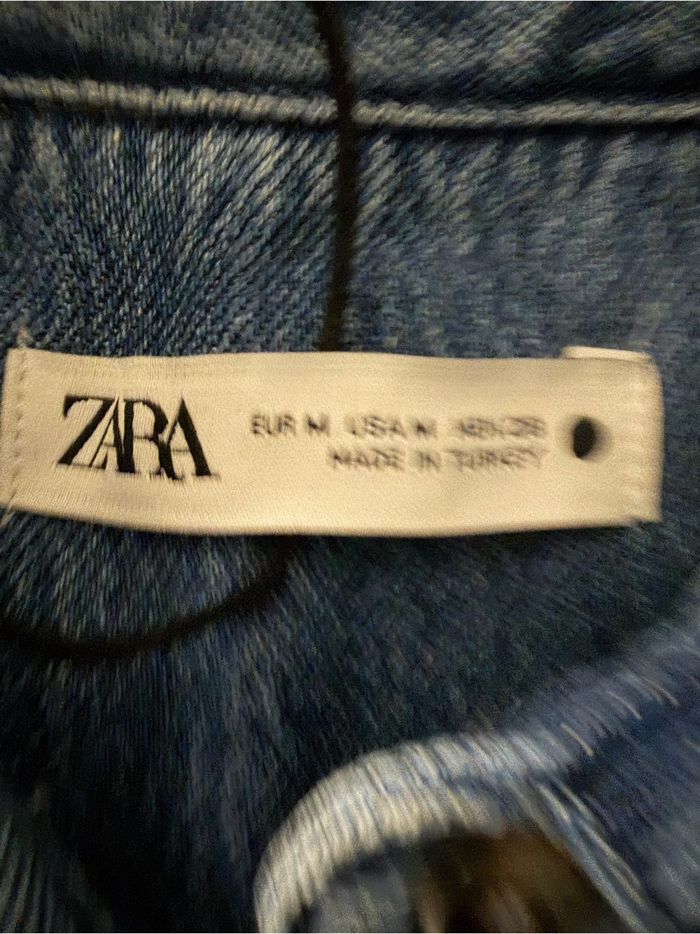Zara Blue Puff-Sleeve Denim Jacket - Picture 3 of 6